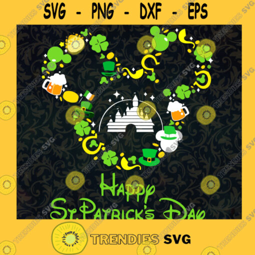 Happy St.Patrick Day SVG Disney Mickey SVG Mickey Mouse Patrick Day Svg Heart Patrick Day Svg Love Mickey Patrickday SVG Svg File For Cricut
