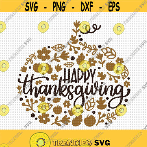 Happy Thanksgiving Pumpkin Svg Fall Pattern Pumpkin Svg Pumpkin Svg Fall Svg Autumn Svg Floral Pumpkin Svg Happy Thanksgiving Svg Design 195