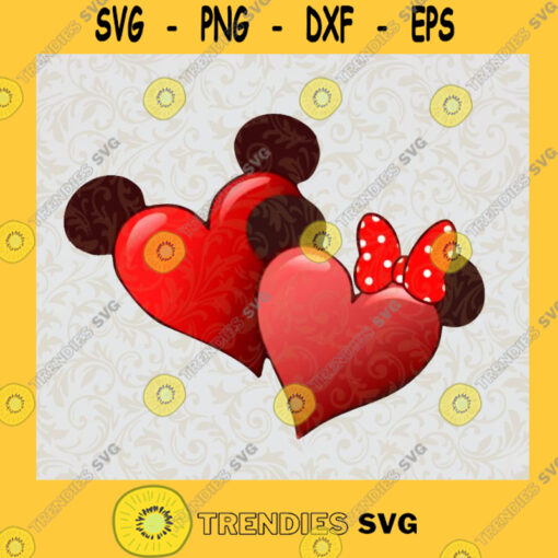 Happy Valentines Day Heart Mickey and Minnie SVG Idea for Perfect Gift Gift for Everyone Digital Files Cut Files For Cricut Instant Download Vector Download Print Files