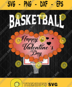 Happy Valentines Day Svg Heart Basketball Svg Svg Cut Files Svg Clipart Silhouette Svg Cricut Sv