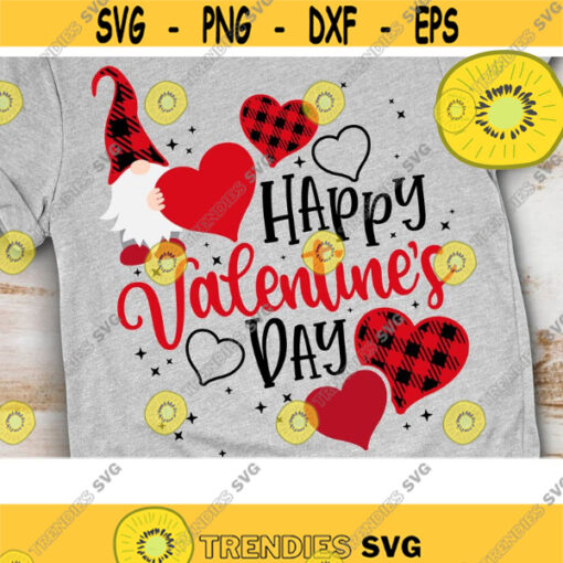 Happy Valentines Day Svg Valentine Gnome Gnomies Clipart Gnome Plaid Svg Plaid Love Svg Gnome Love Svg Design 108 .jpg