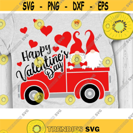 Happy Valentines Day Svg Valentine Gnome Love Truck Svg Gnome Couple Truck Gnome Love Svg Cut files Svg Dxf Eps Png Design 138 .jpg