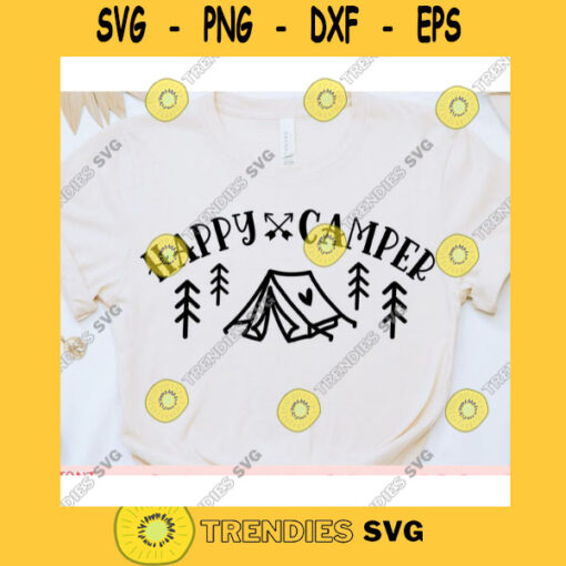 Happy camper svgCamping shirt svgCamping quote svgCamping saying svgSummer cut fileCamping svg for cricut