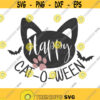 Happy cat o ween svg halloween svg cat svg png dxf Cutting files Cricut Funny Cute svg designs print for t shirt quote svg Design 491
