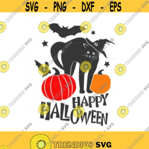 Happy halloween svg halloween svg cat svg pumpkin svg bat svg png dxf Cutting files Cricut Cute svg designs print for t shirt Design 969