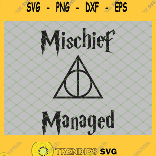 Harry Potter Deathly Hallows Mischief Managed SVG PNG DXF EPS 1