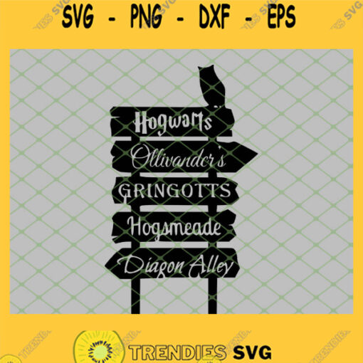 Harry Potter Directions Hogwarts Grinngotts Diagon Alley SVG PNG DXF EPS 1