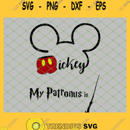 Harry Potter Disney Mickey My Patronus Is Wand SVG PNG DXF EPS 1