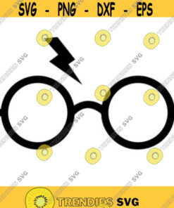 Harry Potter Glasses Decal Files cut files for cricut svg png dxf Design 20