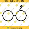 Harry Potter Glasses SVG. Glasses icon. Glasses Silhouette. Glasses logo. Harry Potter icon. Glasses Vector. Glasses cricut. Lightning SVG.