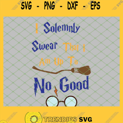 Harry Potter I Solemnly Swear That I Am Up To No Good Broom Glasses SVG PNG DXF EPS 1
