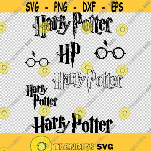 Harry Potter Logo Bundle Collection SVG PNG EPS File For Cricut Silhouette Cut Files Vector Digital File