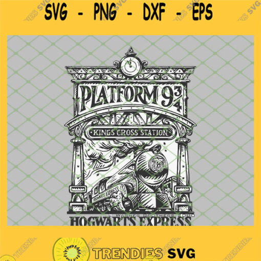 Harry Potter Platform 9 3 4 Kings Cross Station SVG PNG DXF EPS 1