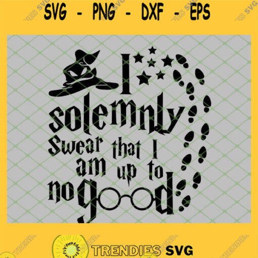 Harry Potter Witch Hat I Solemnly Swear That I Am Up To No Good Footprints SVG PNG DXF EPS 1