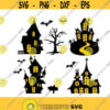 Haunted House Halloween Cuttable SVG PNG DXF eps Designs Cameo File Silhouette Design 104