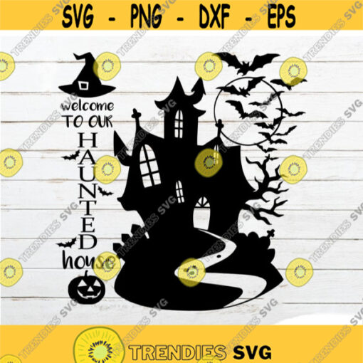 Haunted House svg Halloween SVG Ghost svg Haunted House clipart Halloween decor Hocus Pocus SVG Design 278.jpg