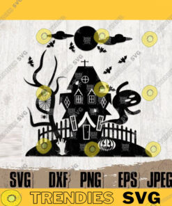Haunted House Svg Haunted Mansion Svg Ghost Svg Zombie Svg Halloween Svg Halloween Clipart Halloween Cutfile Horror Svg Spooky Svg