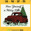 Have Yourself A Merry Little Christmas Buffalo Plaid 3d Red Truck SVG PNG DXF EPS 1