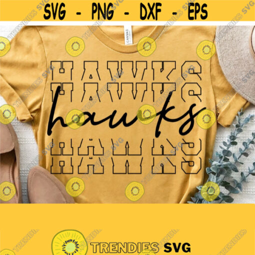 Hawks Svg Hawks Team Spirit Svg Cut File High School Team Mascot Logo Svg Files for Cricut Cut Silhouette FileVector Download Design 1295