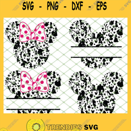 Head Mickey Doodle SVG PNG DXF EPS 1