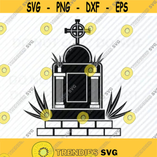 Headstone SVG Files For Cricut Black white Vector Images Tombstone Clip Art SVG Eps Png dxf Stencil ClipArt Gravestone Silhouette Design 269