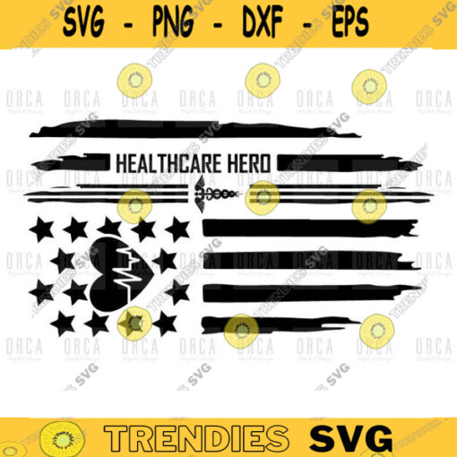 Healthcare hero svg healthcare flag svg flag svg nurse svg doctor svg shirt svg healthcare shirt svg silhouette svgPNG digital file 148
