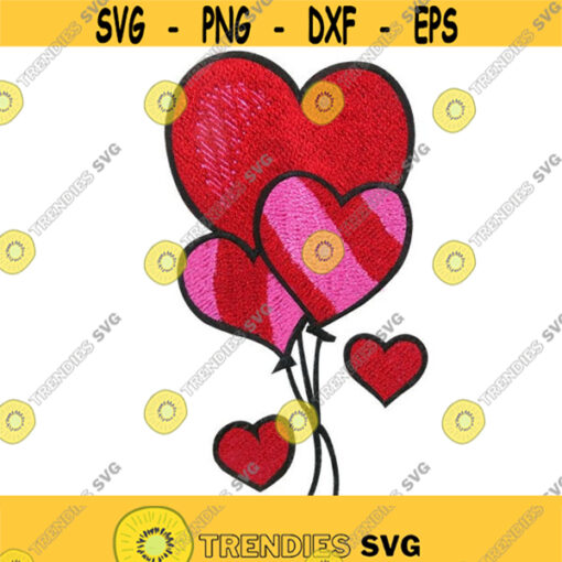 Heart Balloon Valentines day love Embroidery Design Monogram Machine INSTANT DOWNLOAD pes dst Design 1417