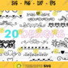 Heart Border Svg Bundle Swirly Heart Svg Heart Svg Flourishes Svg Heart Flourish Svg Heart borders svg valentines svg cut files