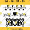 Heart Border Svg Bundle Swirly Heart Svg Heart Svg Flourishes Svg Heart Flourish Svg Heart borders svg valentines svg cut files Design 825