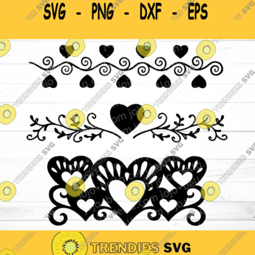 Heart Border Svg Bundle Swirly Heart Svg Heart Svg Flourishes Svg Heart Flourish Svg Heart borders svg valentines svg cut files Design 825