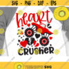 Heart Crusher Monster Truck Svg Valentines Day Svg Valentine Boy Shirt Monster Truck Svg Crush Car Svg Design 107 .jpg