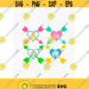 Heart Double Arrows Monogram Cuttable Design in SVG DXF PNG Ai Pdf Eps Design 86