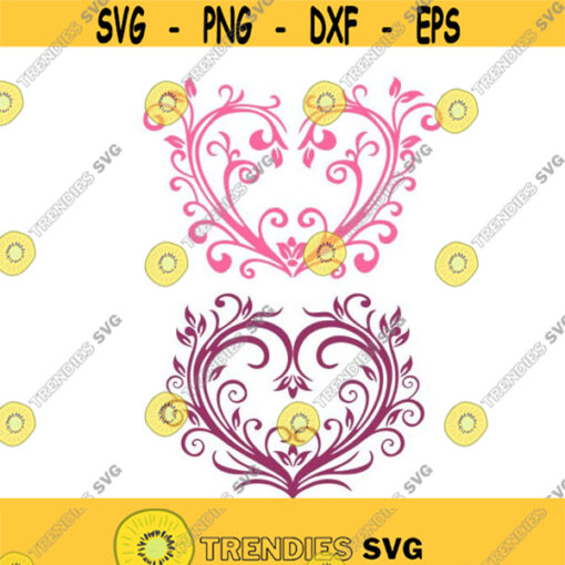 Heart Flowers Love Valentines Day Love Cuttable Design SVG PNG DXF eps Designs Cameo File Silhouette Design 1494
