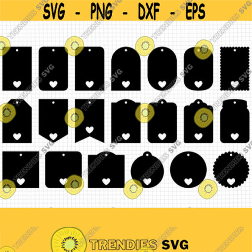 Heart Gift Tags SVG Bundle. Price Tags Cut Files. Decorative Tags Clipart. Cutting Machine Labels Vector Files. Instant Download dxf eps png Design 604