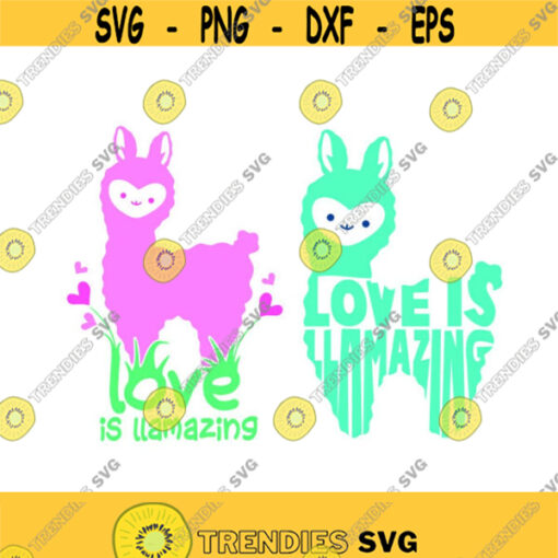 Heart Llama Alpaca Love is llamazing Valentines Day Love Cuttable Design SVG PNG DXF eps Designs Cameo File Silhouette Design 1582
