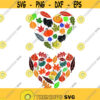 Heart Love Leafs Harvest Monogram Harvest Autumn Fall Cuttable Design Thanksgiving Pack SVG PNG DXF eps Designs Cameo File Silhouette Design 1227