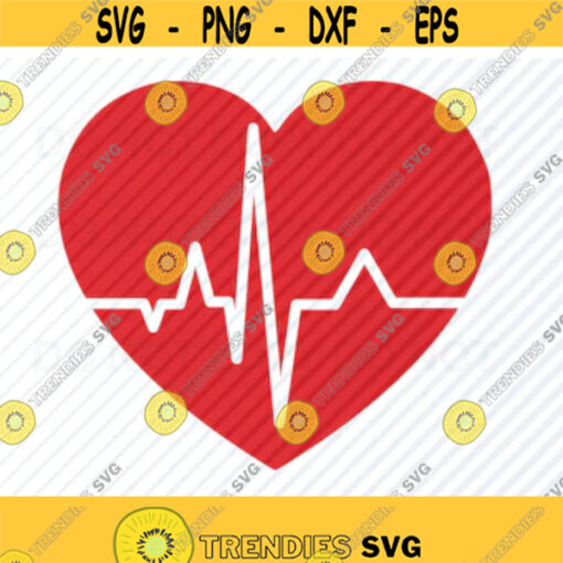 Heart SVG File Medical heart Vector Images Silhouette Clip Art ekg heart SVG Files For Cricut Eps Png dxf ClipArt Medical svg images Design 109