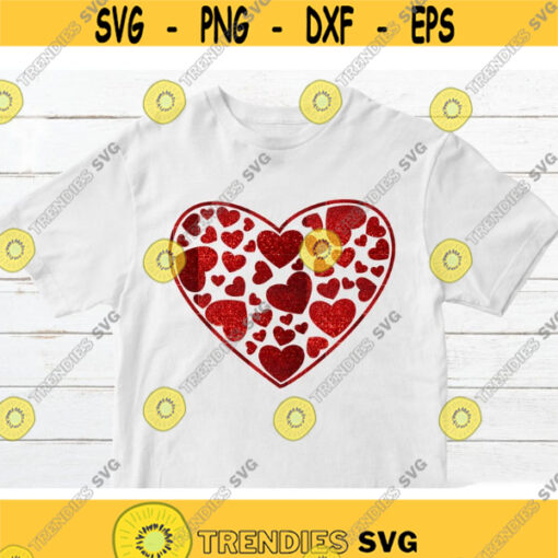 Heart SVG Valentine SVG Love svg Valentine Hearts svg for Shirt Valentins glitter heart svg Hearts svg Heart made of hearts svg Design 201.jpg