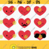 Heart SVG. Kids Cartoon Emotions Clipart. Kawaii Faces Cut Files. Vector Files for Cutting Machine png dxf eps jpg pdf Instant Download Design 496