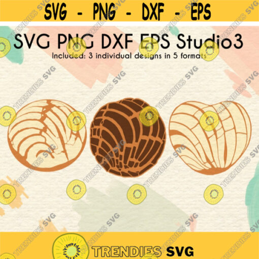 Heart Shaped Pan Dulce Concha SVG Files Chocolate Design Mexican Sweet Bread SVG Bundle Digital Download svg dxf png eps studioDesign 73.jpg
