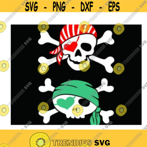Heart Skull Pirate Jolly Roger Valentines Day Baby Newborn Love Cuttable Design SVG PNG DXF eps Designs Cameo File Silhouette Design 471