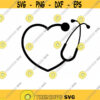 Heart Stethoscope SVG. Stethoscope Cutting file. Nurse Svg. Stethoscope Print. Heart Stethoscope Silhouette. Heart Stethoscope Vector. Ai.