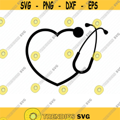 Heart Stethoscope SVG. Stethoscope Cutting file. Nurse Svg. Stethoscope Print. Heart Stethoscope Silhouette. Heart Stethoscope Vector. Ai.