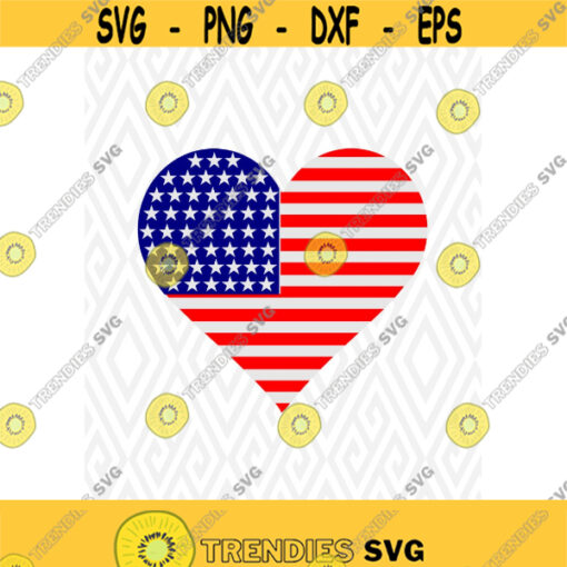 Heart U.S. Flag Cuttable Design in SVG DXF PNG Ai Pdf Eps Design 132