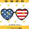 Heart USA sunglasses SVG Independence day svg Patriotic Cut File Girl 4th of July svg USA girl svg file Cricut Silhouette Cut file Design 814