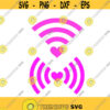 Heart Wifi Vibes Signal Valentines Day Love Cuttable Design SVG PNG DXF eps Designs Cameo File Silhouette Design 1305