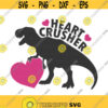 Heart crusher svg dinosaur svg Valentines day svg heart svg png dxf Cutting files Cricut Funny Cute svg designs print for t shirt Design 516
