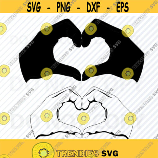 Heart hands SVG File for Cricut Heart Vector Images Silhouette Heart hand Clip Art Eps dxf ClipArt Heart Png Love svg Love sign Design 62