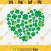 Heart of Shamrocks St Patricks Day SVG St Patricks Day shirt Clover Heart svg png jpg eps dxf studio.3 files. Instant download. Design 231
