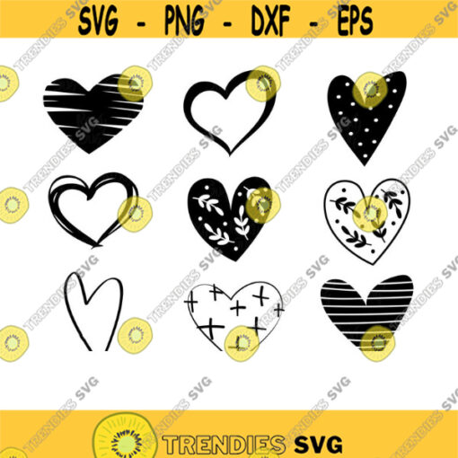 Heart svg hearts svg hearts clipart heart shape svg Hand drawn hearts svg Heart Cut File svg files for cricut